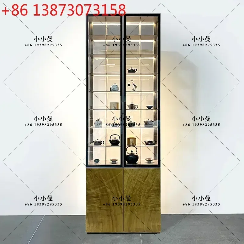 Italian light luxury Duobao cabinet modern Bogu rack tea rack teapot cabinet glass wine cabinet