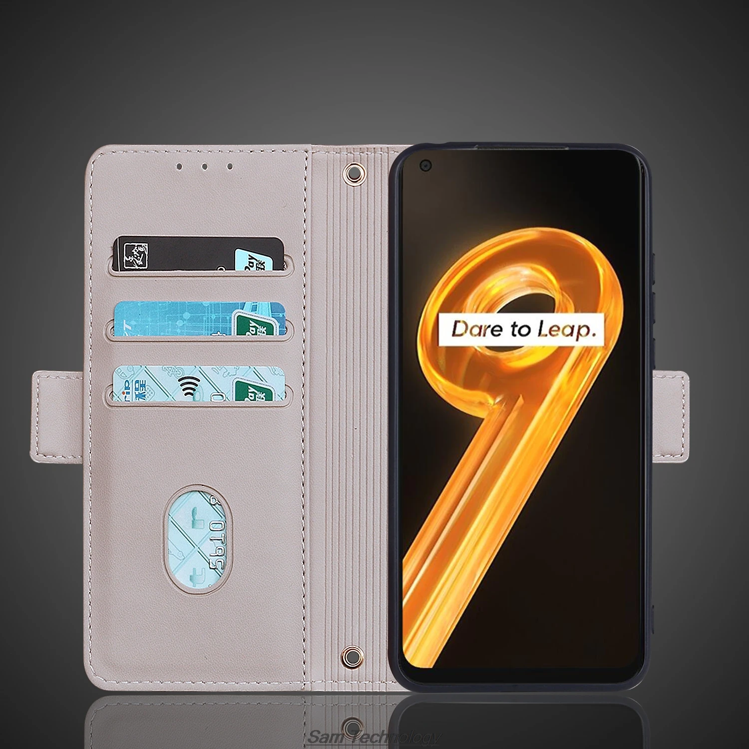 Capa de couro com fivela magnética para oppo realme 9 4g/realme 9 pro plus carteira com bloqueio rfid capa flip feminina simples fundas coque