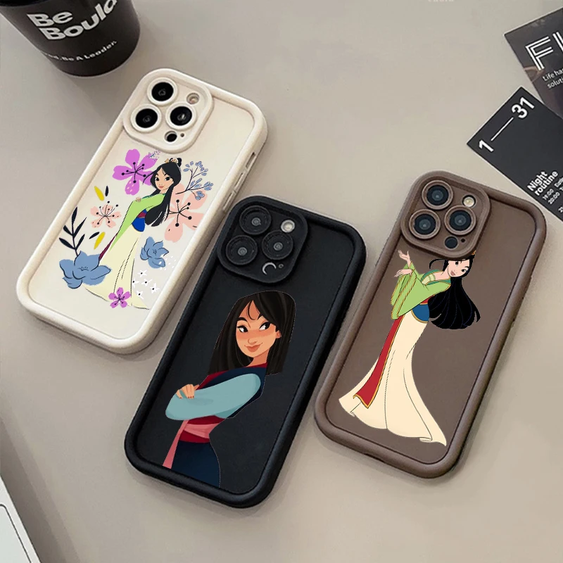 Disney Mulan Animation For Apple iPhone 15 14 13 12 11 XS XR X 8 7 Pro Max Plus Soft Eye Ladder Phone Case Cover