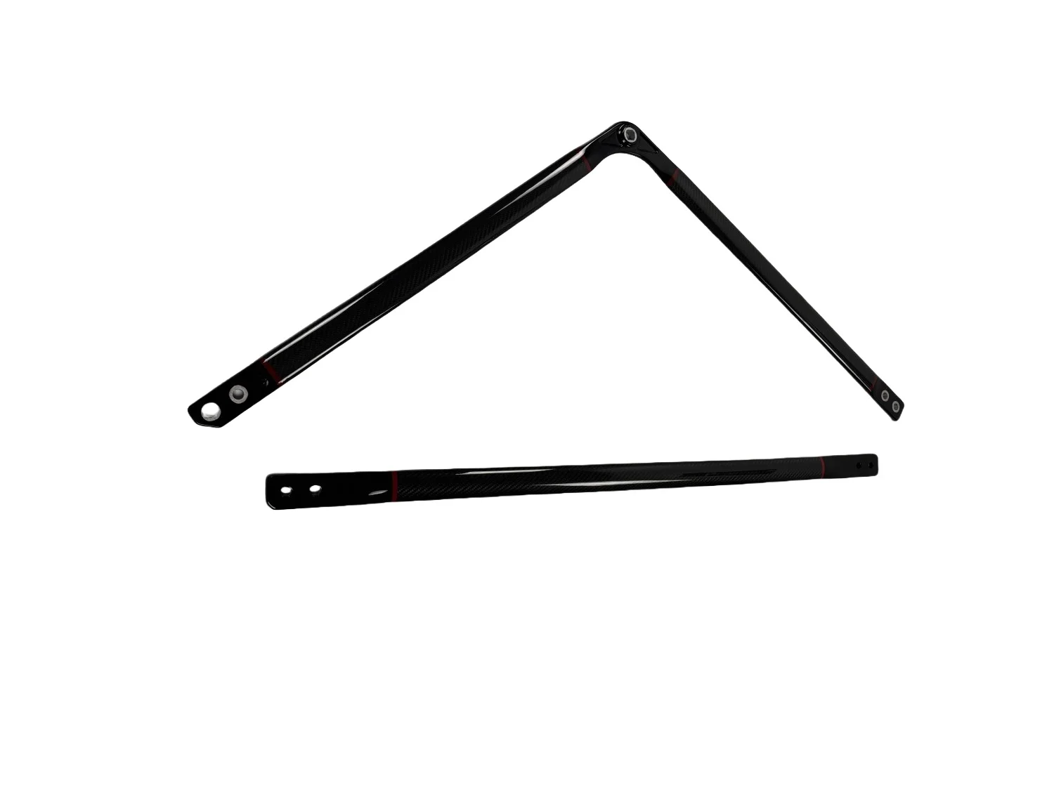 High Glossy Engine Balance Bar Dry Carbon Fiber Front Strut Brace For BMW G87 M2 G81 M3 Carbon Fiber Engine Tie Rod