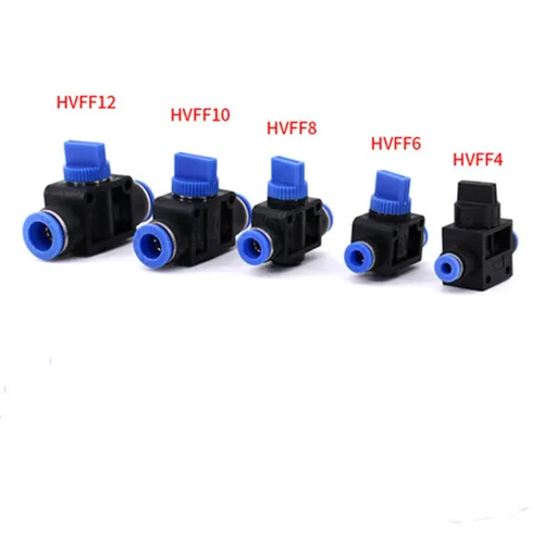 Imagen 2 del producto HVFF aire neumático de 2 vías, Conector de empuje de ajuste rápido, manguera de tubo de plástico de 4, 6, 8, 10, 12mm, piezas neumáticas, Conector de unión