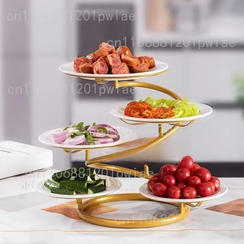 Hotel Cold Dish Rack, Multi-layer Plating Vegetable Plate Rack, Banquet Restaurant Plate Rack Dining
