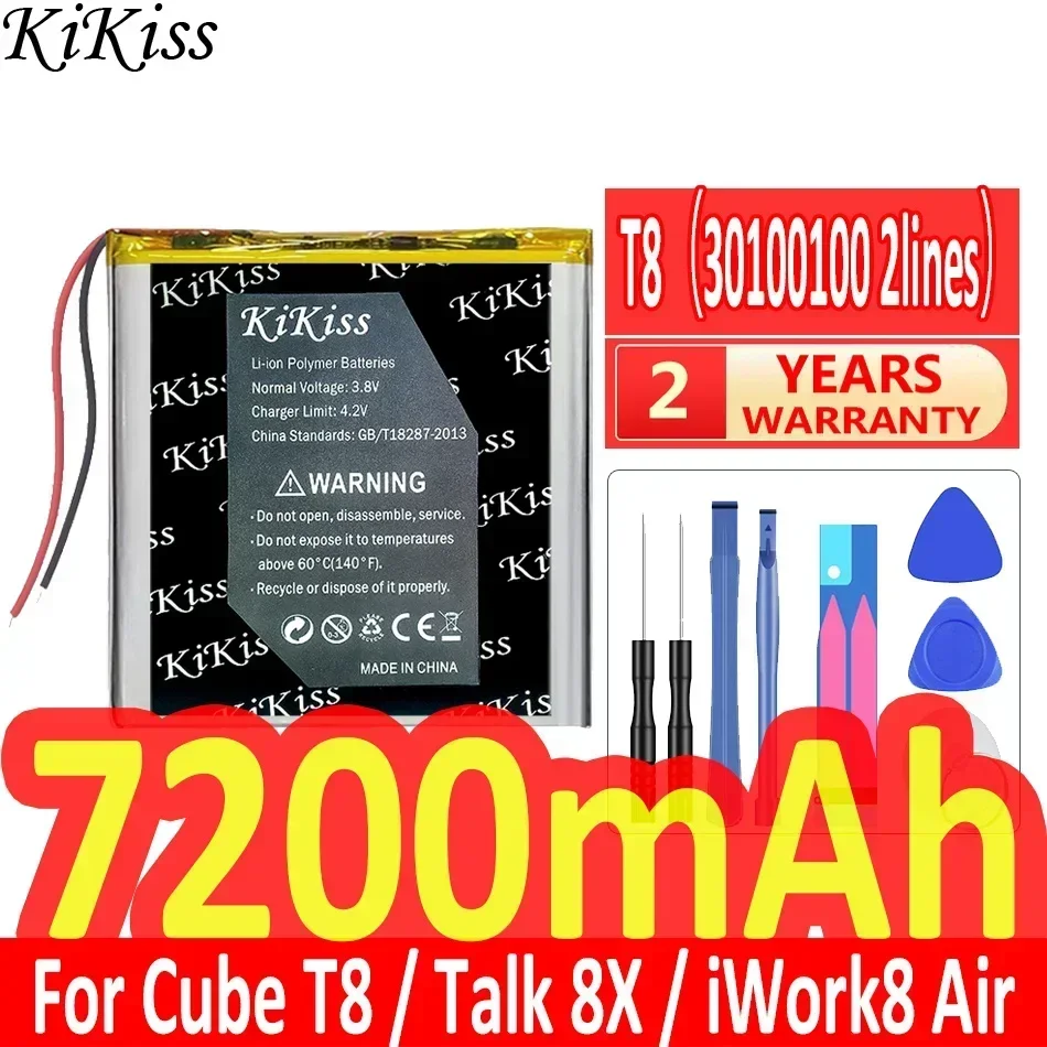 KiKiss Battery T 8 7200mAh For Cube T8/Cube Talk 8X/For Cube IWork8 IWork 8 Air Tablet Inner Prestigio GRACE 5718 4G