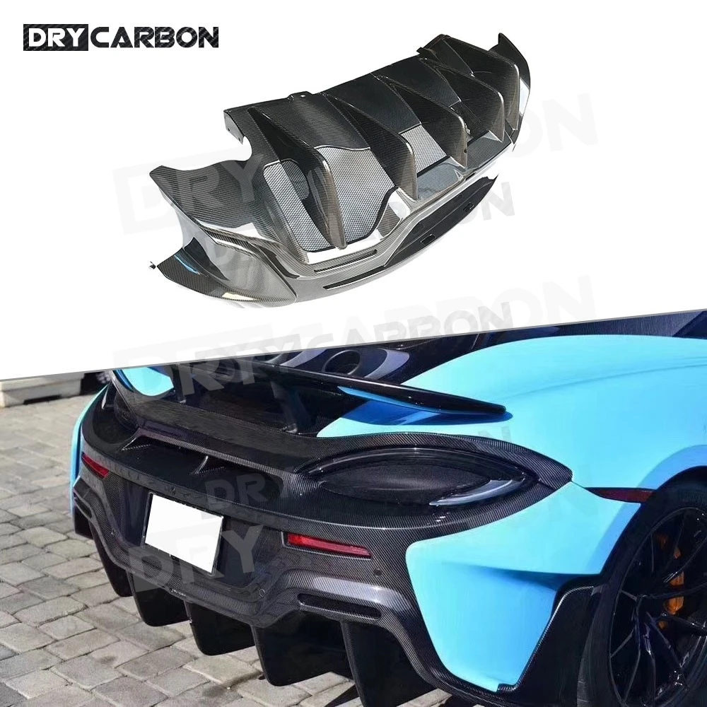 Dry Carbon Fiber Rear Bumper Diffuser Lip Side Splitters Flaps For McLaren 540C 570S 570GT 600LT Body Kits Accessories