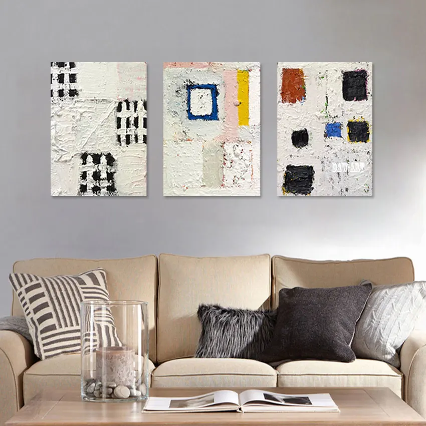 

Modern Art Painting Examples Artwork Canvas Abstract Acrylic Oil Painting 3PCS Decor No Framed Wall Pictures For Living Room