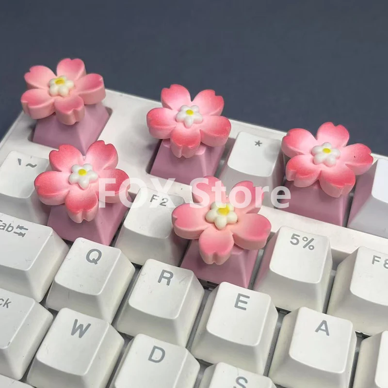 

1PC/4PCS Rotatable Personalized Mechanical Keyboard Cross Axis Keycaps Girl Cute Mechanical Keyboard Keycap Kawaii Gift