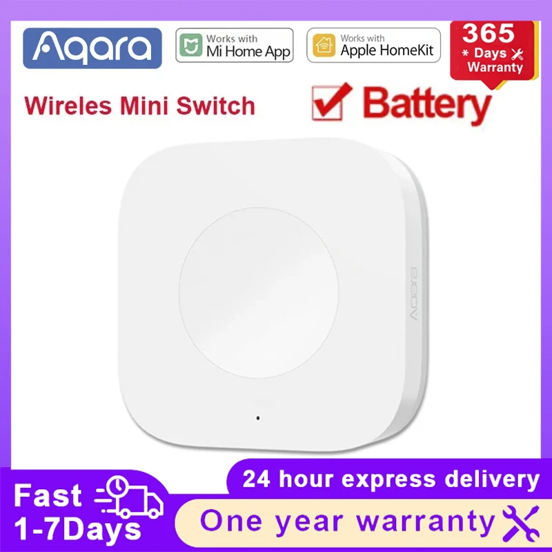 Aqara Smart Wireless Mini Switch Sensor Zigbee Connection Remote One Key Control Button Home Security Works With Mi Home Homekit