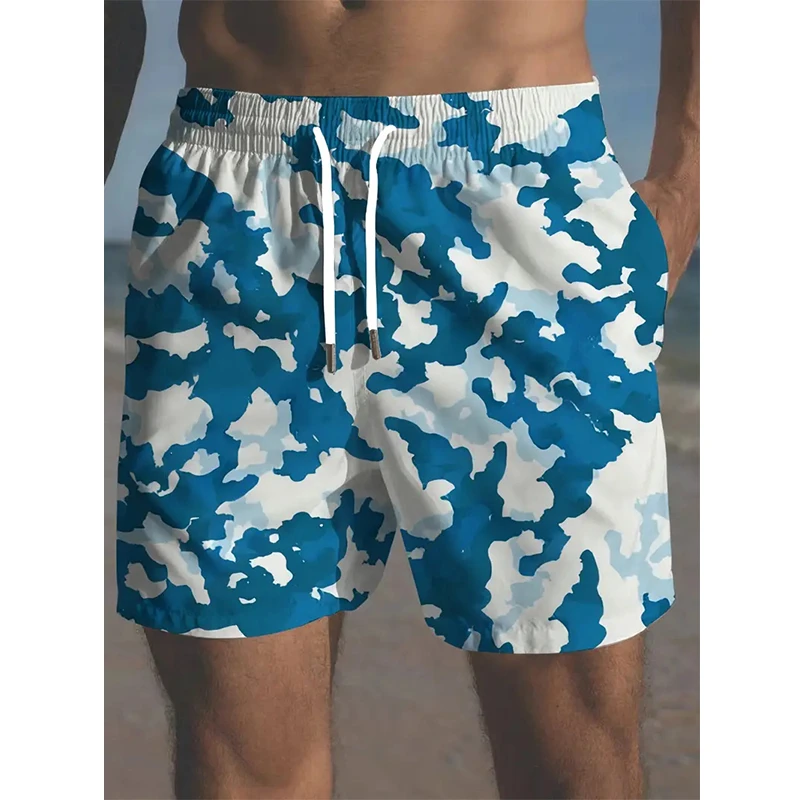 

Casual Camouflage Graphic Beach Shorts For Men 3D Printed Board Shorts Summer Vacation Short Pants Loose Surf Swim Trunks 2026