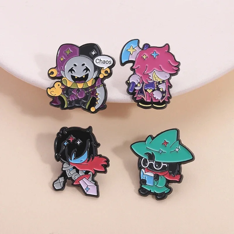 [Cute Enamel Pin]  New Fashion Deltarune Susie Kris Enamel Pins Cute Multi-Color Enamel Pin Accessories Gifts for Fans Friends