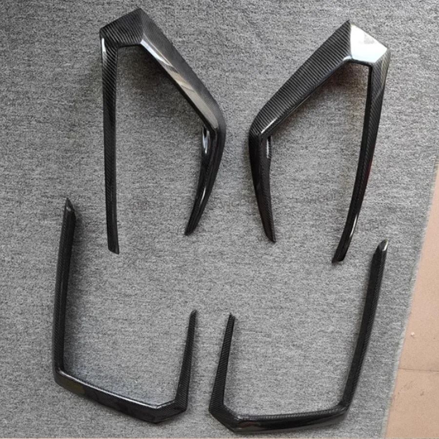 TC Style Dry Carbon Fiber Rear Bumper Vent Canards for Urus 2018+ Car Rear Fender Canards Fins Trims Splitter 4
