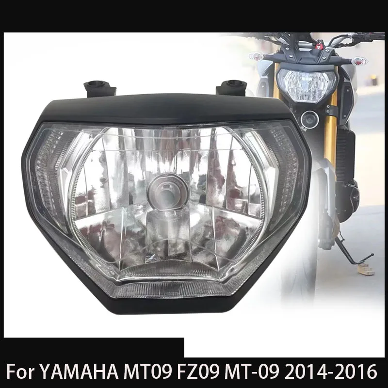 

Motorcycle Part MT09 Front Lamp White Light Headlamp Headlight H4 Halogen Bulb For YAMAHA MT09 FZ09 MT-09 2014-2016