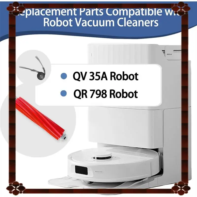 24-Hour Delivery Replacement Accessories Kit For Roborock QV 35A/QR 798 Vacuum Cleaner Compatible Robot Parts Main Brush HEPA Fi