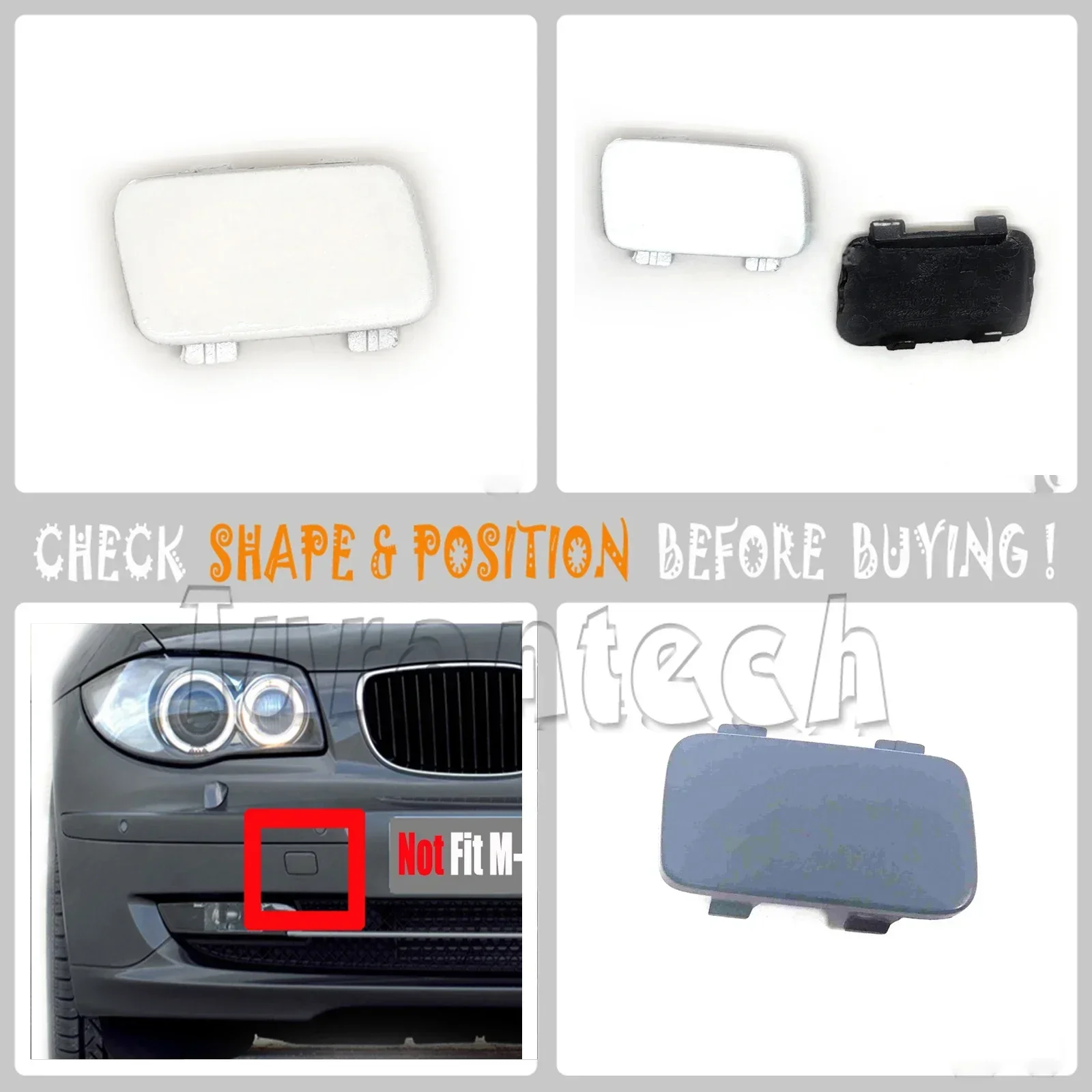 07-10 for BMW1 E82 Coupe E83 Convertible 116d 114d 118d 125i 128i 135i FRONT TOW COVER