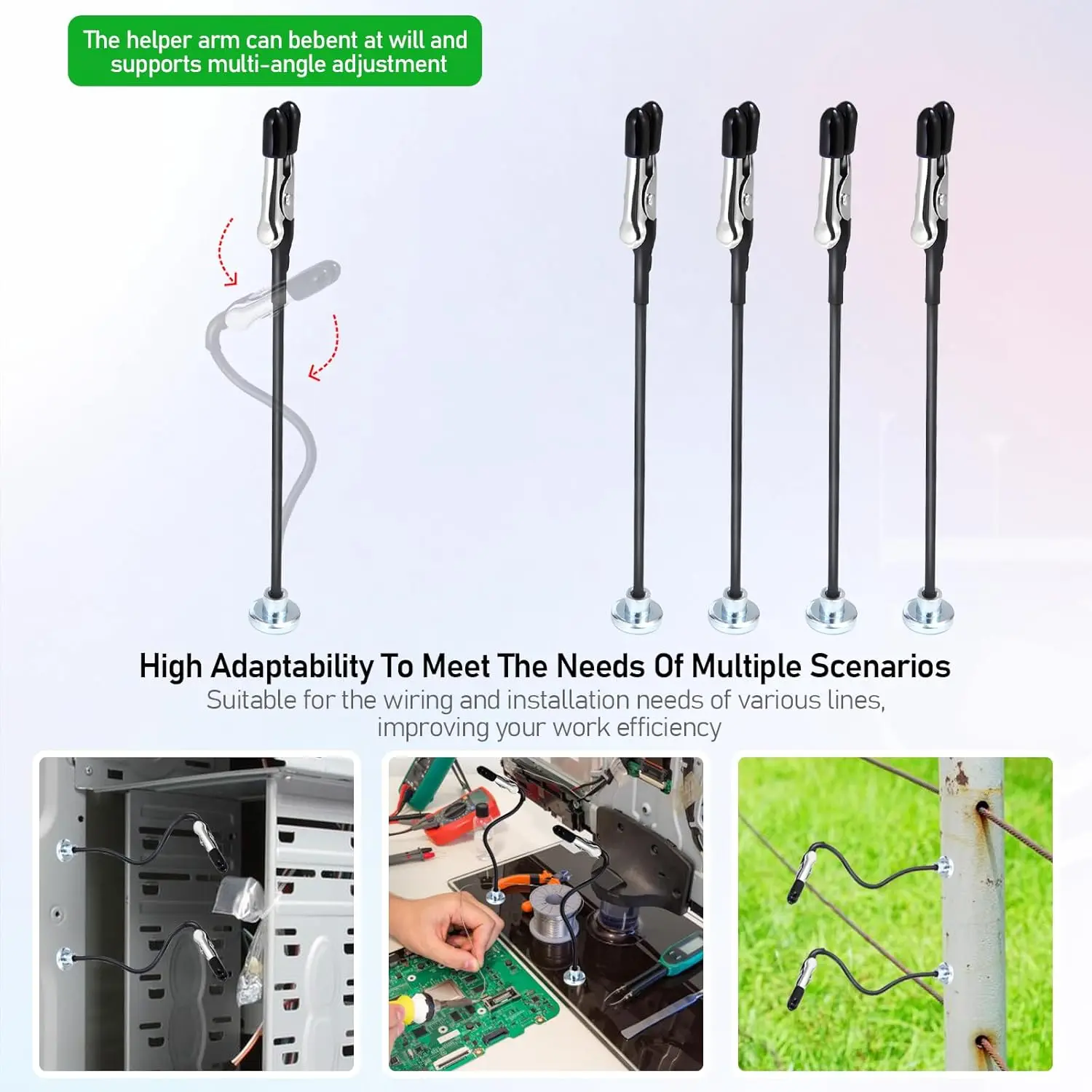 Model Painting Stand Base Holder 12PCS Alligator Clip Sticks Magnetic Bendable for Airbrush Spray Hobby DIY Model Crafting view 5