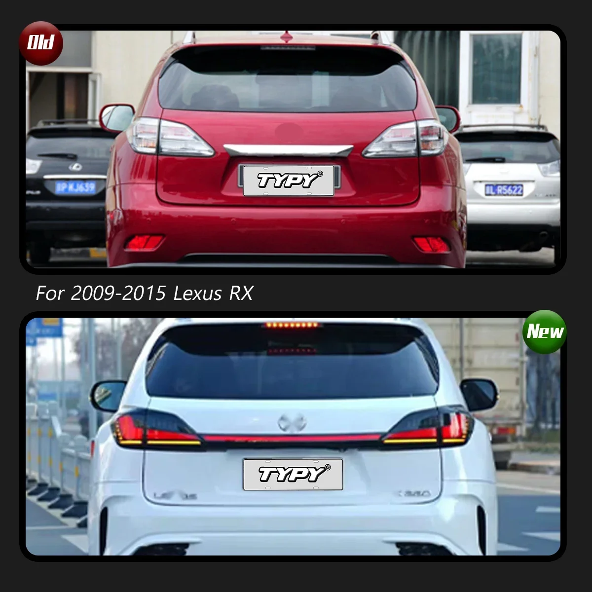 نوع سيارة لكزس RX الضوء الخلفي RX270 2009-2015 ترقية إلى جديد DRL ديناميكية بدوره إشارة LED الضوء الخلفي اكسسوارات السيارات #3
