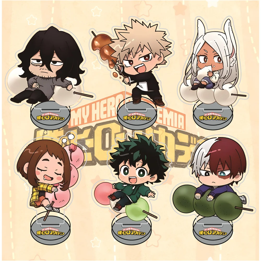 My Hero Academia 10cm Gourd Fruit Theme Acrylic Stand Figure Keychain Anime Collectible Standee Desk Decor Gift for  Anime Fans