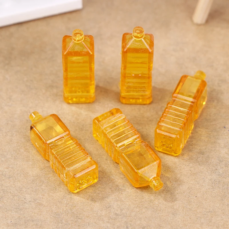 5Pcs Dollhouse Miniature Mineral Water Bottle Drink Bottle Doll Kitchen Accessories Mini Accessories Props Decorative Toys