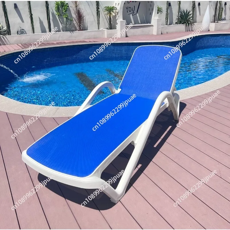 

Outdoor Pool Lounge Chair Reclining Bed for Hotel Park Hot Spring Bathhouse Open Air Rest