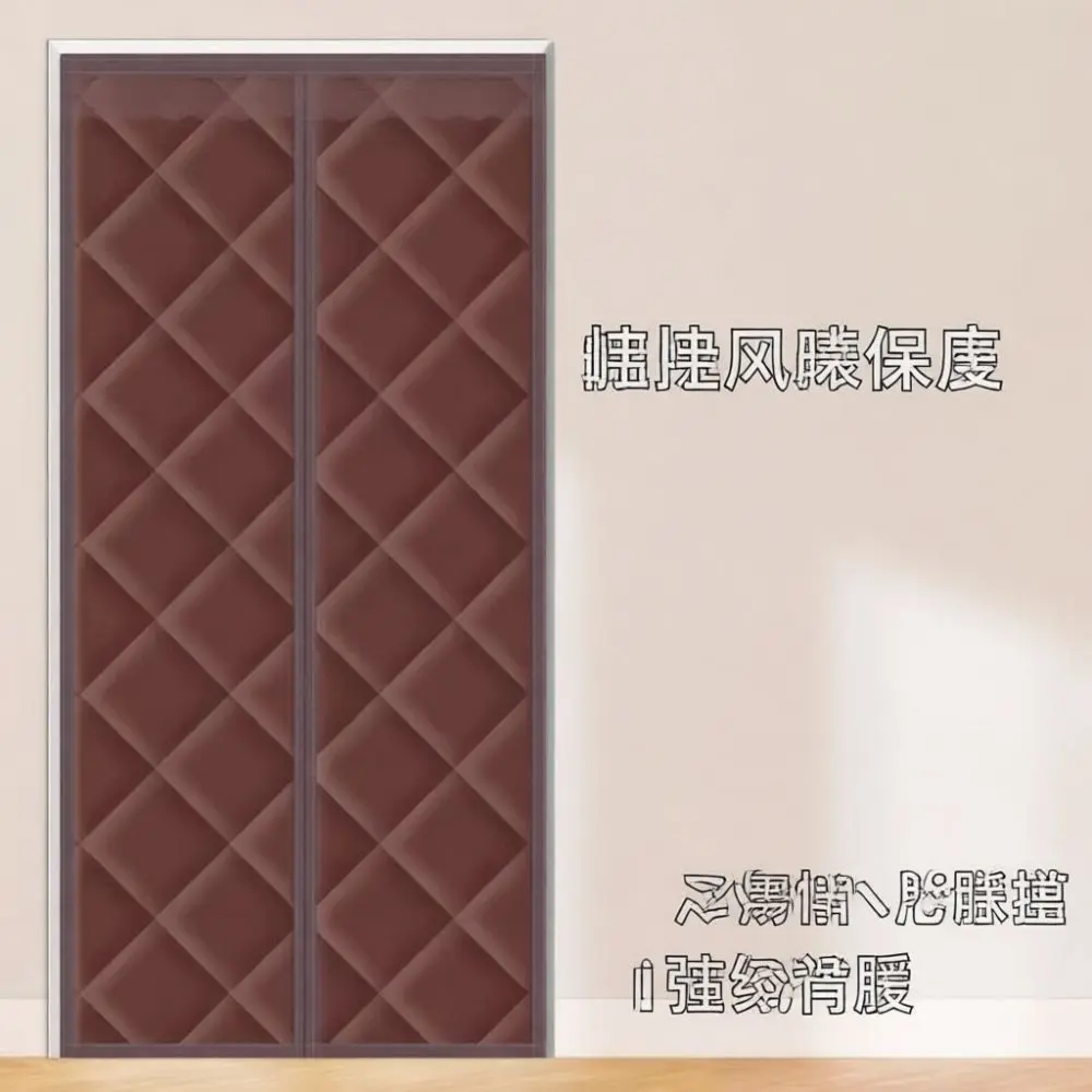 Magnetic Thermal Insulated Door Curtain Waterproof Windproof Heavy Duty Partition For Home Bedroom Kitchen Winter Warmth
