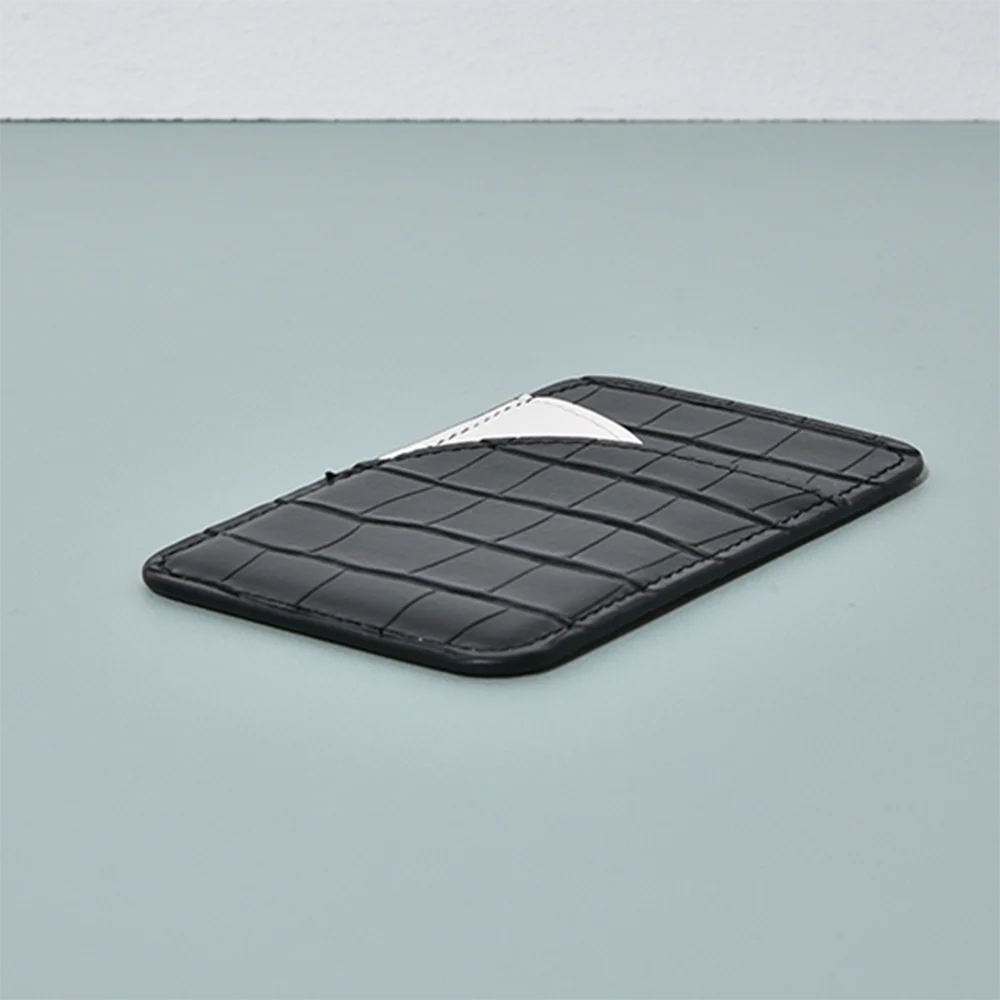 Embossed Crocodile Leather Card Holder Fashion Custom Slim Men Credit Card Case Wallet Mini Personalize Letters Women Purse
