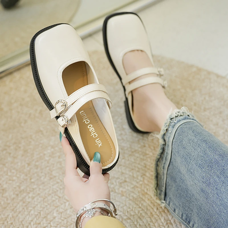 

Мюли женские в стиле ретро, Мягкие Шлепанцы на плоской подошве, сланцы, мягкая обувь, 2024