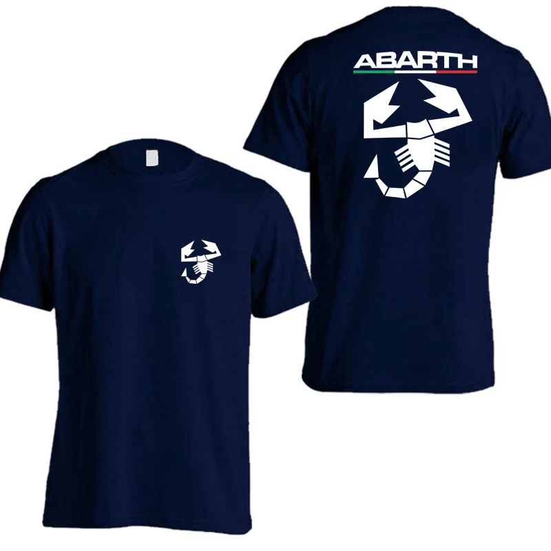 Abarth Scorpion Men's Summer Pure Cotton Short Sleeved Men's and Women's Sports T-shirt Italian Car Modified Rally Racing Top