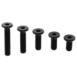 50Pcs/Lot M5 Low Profile Screw Black Carbon Steel Hex Hexagon Hex Socket Ultra Thin Low Flat Wafer Head Bolt Screw