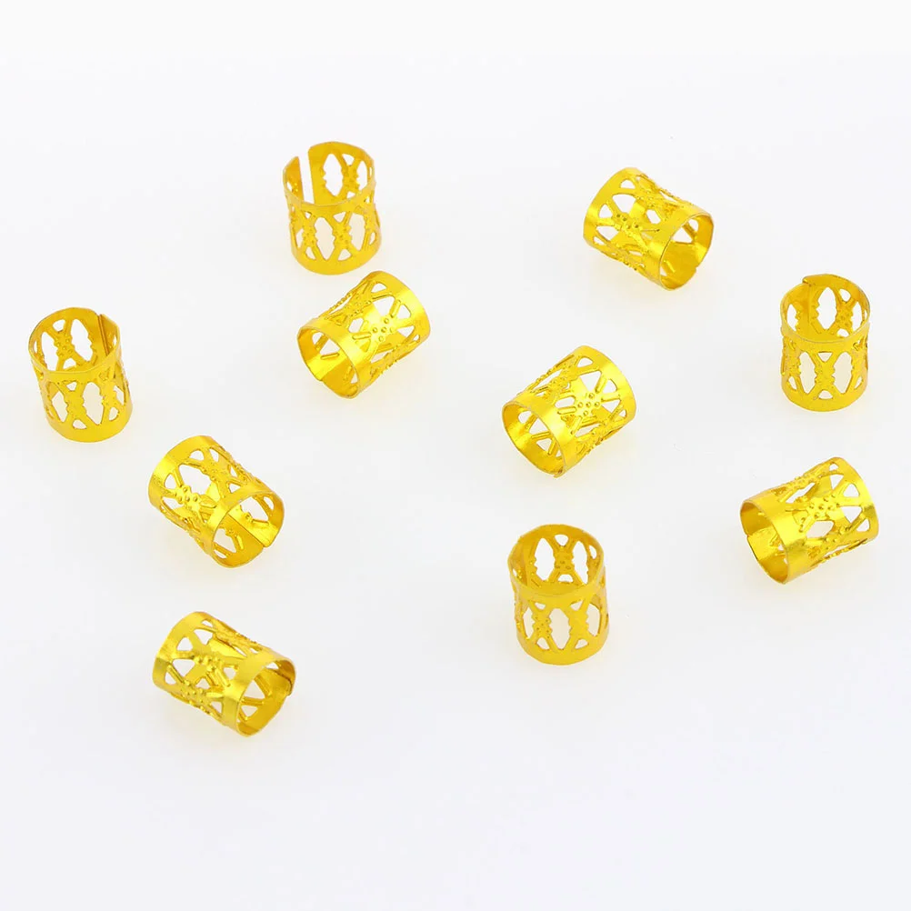 

80Pcs Hollow Metal Hair Cuffs Braid Rings Aluminum Alloy Anti-Rust Hair Jewelry for Dreadlocks Braids