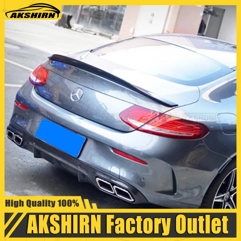 

Carbon Fiber Black Rear Trunk Spoiler Wing for Mercedes Benz C Class W205 C205 C63 AMG Sedan Coupe 2015-2019 PS-M Style