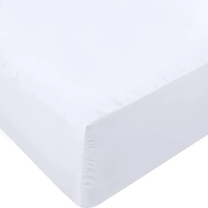 Queen Fitted Sheet, Deep Pocket, Soft Microfiber - Shrinkage and Fade Resistant - Easy Care (White)