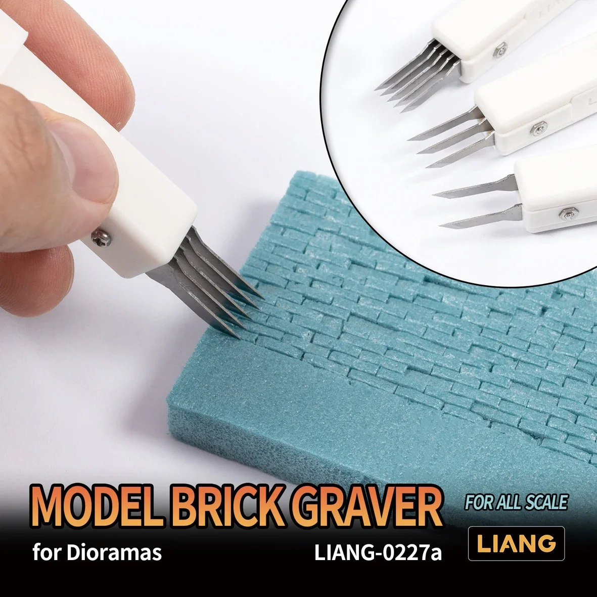 LIANG-0227A/B Model Bricks Graver for Dioramas Assembly Model Craft Tools for Modeler Hobby DIY Knife