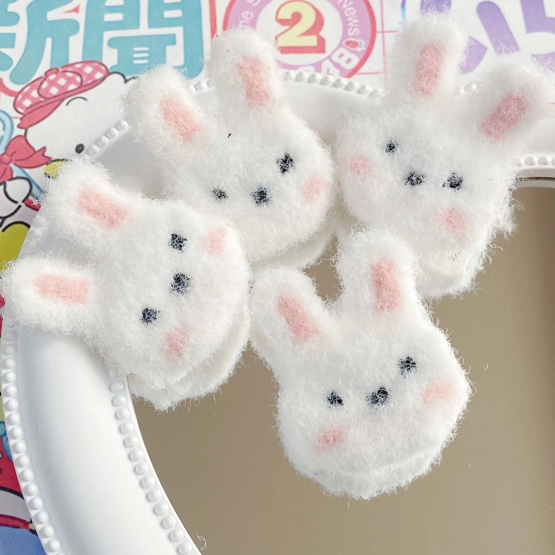 

Cute Plump Fluffy Cheek Red Star Hair Clip Soft Fur Bangs Hairpins Cute Female Hair Accessories Hair Accessories Заколки