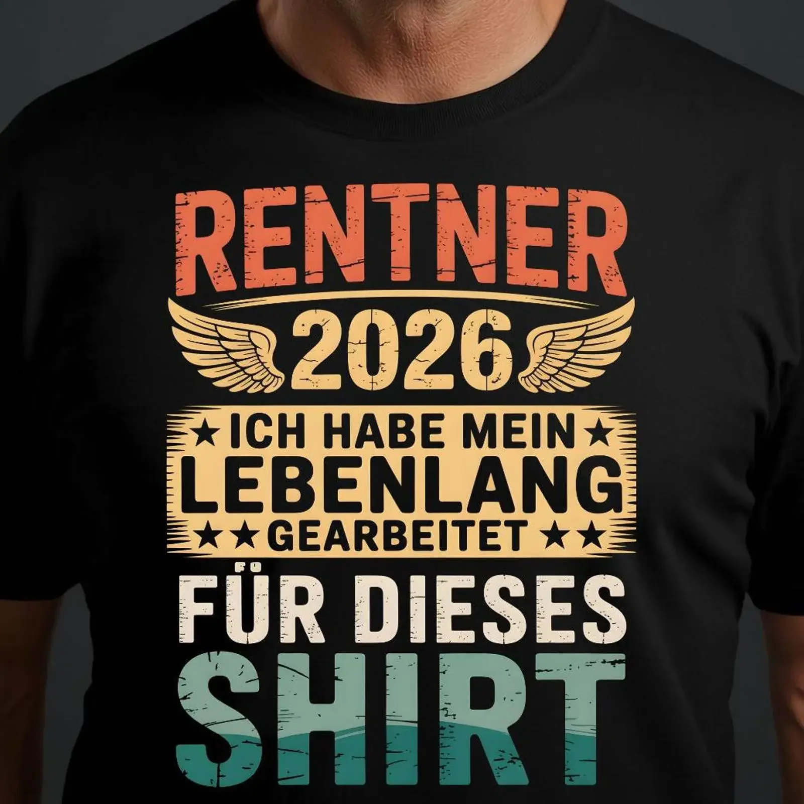 Funny 2026 Retirement T Shirt Vintage German Quote Retiree Casual Colleague Farewell Present Top vintage Washed graphic