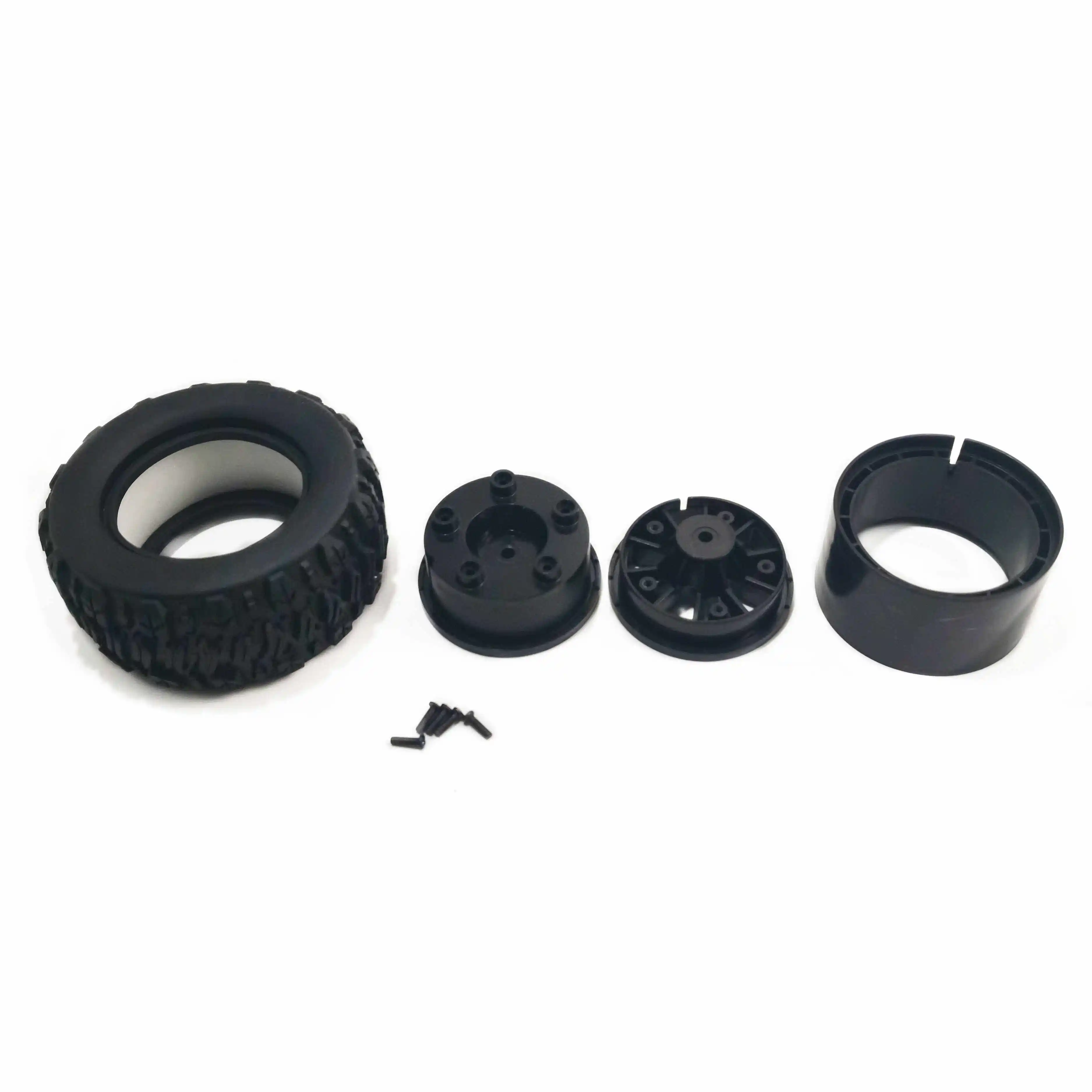 TRAXXAS WLtoys TRX4M 90mm Beadlock Rubber Tires 1/10 RC Monster Truck Wear Resistant Upgrade High Grip Deep Tread All Terrain