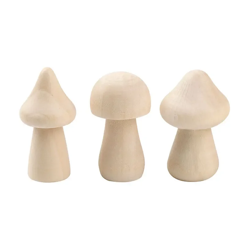 

Miniature Wooden Mushroom Scale Model Ornaments Mini Wood Mushroom Simulation Models DIY Desktop Decor Home Crafts