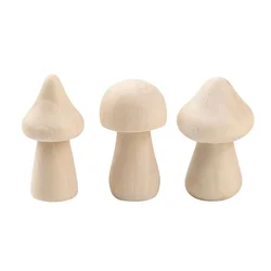 Miniature Wooden Mushroom Scale Model Ornaments Mini Wood Mushroom Simulation Models DIY Desktop Decor Home Crafts