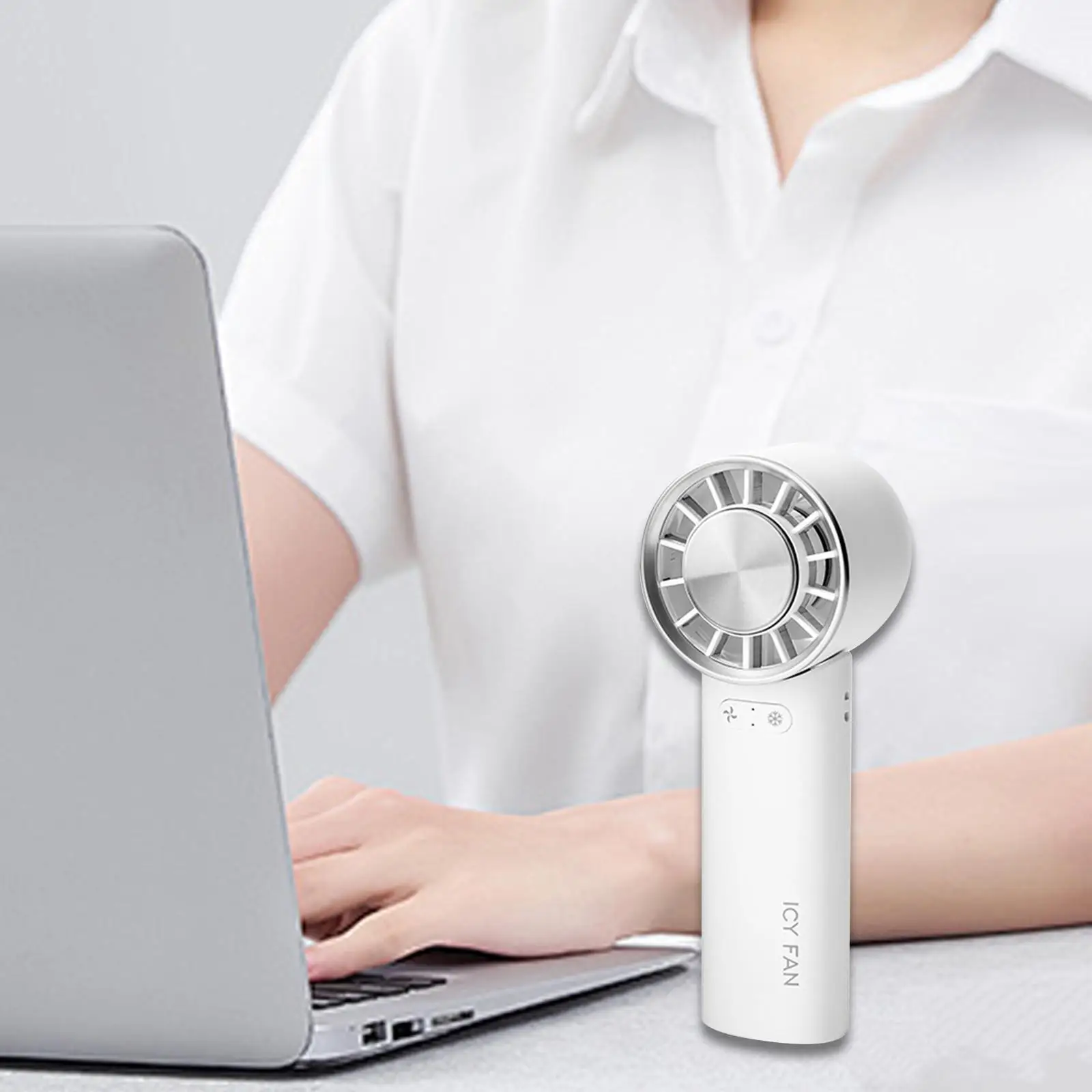 Ventilateur électrique portable pliable avec base, ventilateur de bureau, ventilateur de table, refroidissement par air, compresse à glace, 3 vitesses, dortoir, bureau