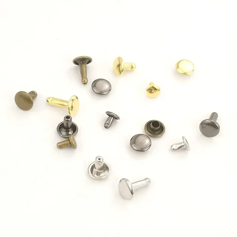 180Pcs Metal Snap Fasteners Buttons Leather Rivets Hole Punch Pliers Double Cap Rivet Stud Round Nail Spike  For Clothing/Bags - view 5