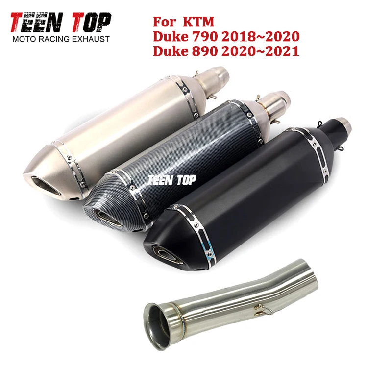 

Duke 890 без шнуровки выхлопной трубы для KTM Duke 790 Escape, выхлопная труба 51 мм, средняя труба, гоночный глушитель, локоть DB killer 470 мм Silencieux