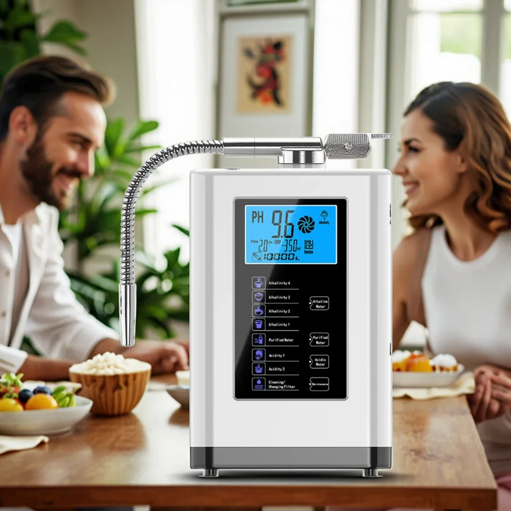 Wide-Range pH Water Machine 3.5-10.5 with 5/7/11 Platinum-Coated Electrolysis Plates Ultra-Precise Ionized Water Control
