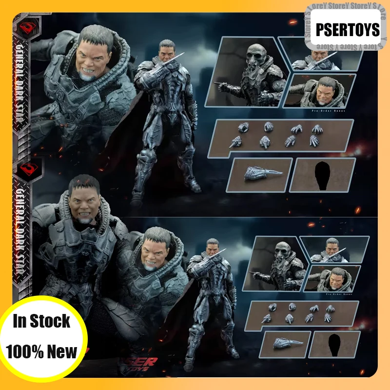 In Stock PSERTOYS 1/12 Scale Military Commander Steel Krypton General Dru-Zod Male Soldier Action Figures Custom Model