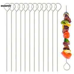 20cm BBQ Barbeque Skewers Needle Clip Utensil Fork Iron Outdoor Traveling Tools hight temperature resistance BBQ Accessories