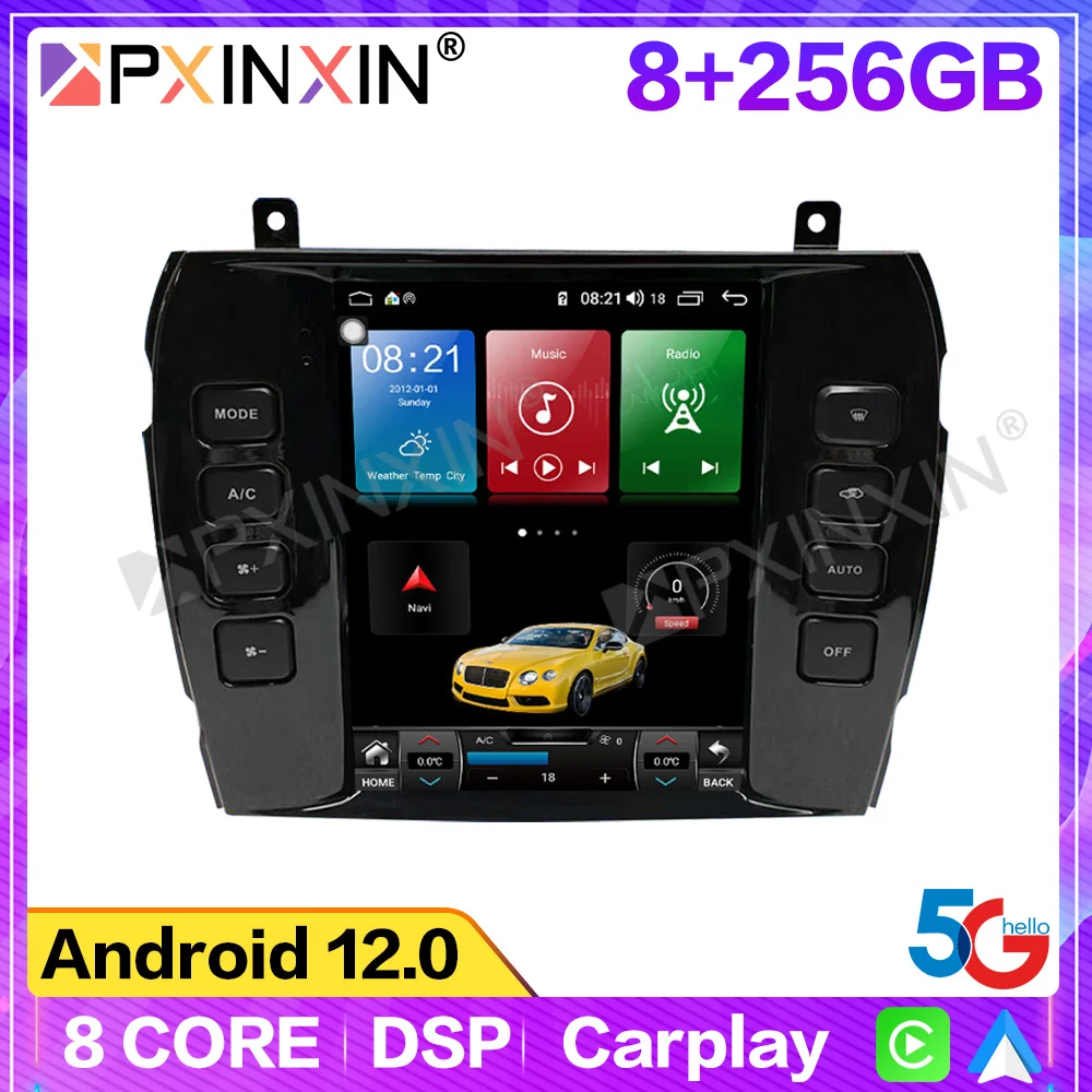 

Android 13,0 4G LTE для Jaguar XJ XJL 2004-2008 радио Carplay GPS навигация Авто аудио стерео головное устройство мультимедийный плеер DSP