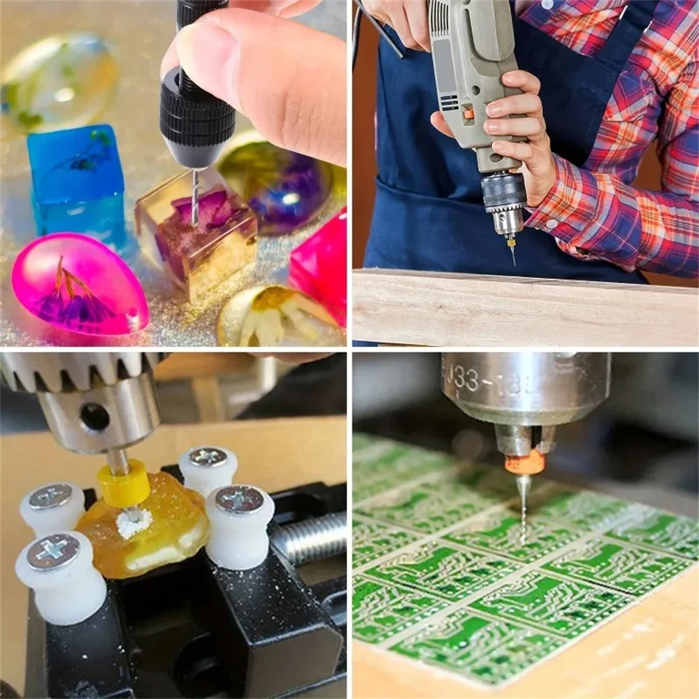 10 pz 0.3-3.0mm Mini PCB Punta da trapano Carburo di Acciaio al Tungsteno Twist Drill Lega ad Alta Durezza Micro Punta da trapano PCB Legno Plastica Metallo