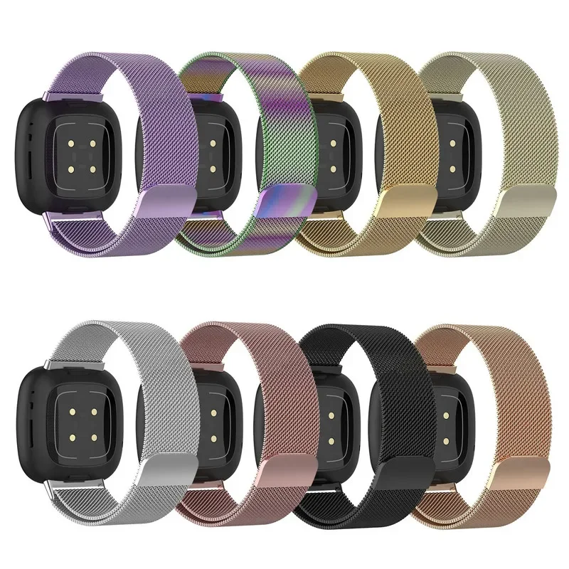 

Metal Mesh Loop Strap For Fitbit versa 3 4 Smart Watch Magnetic Wristband Bracelet For Fitbit Versa 3 Sense 2 Correa