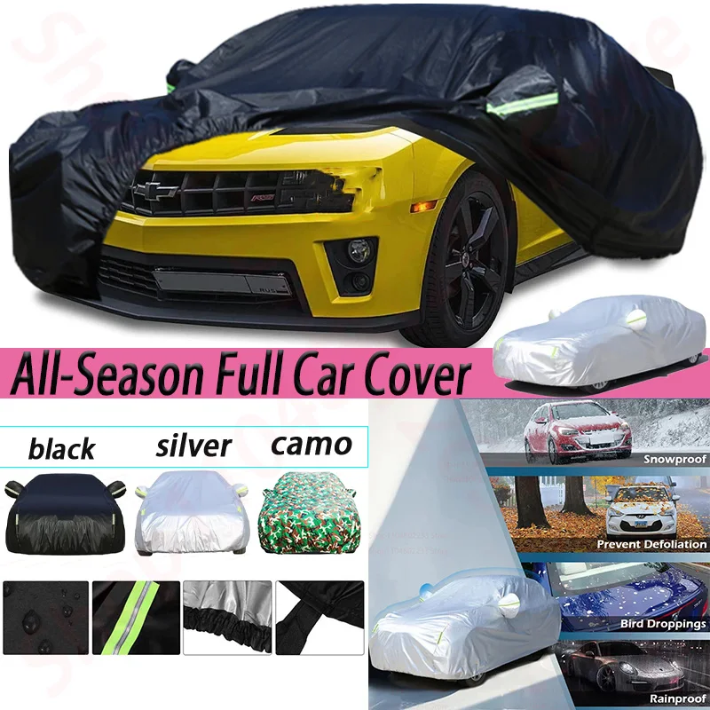 

Full Car Cover For 2018-2022 Chevy CamaroAll Weather Outdoor Car Covers Windproof Heavy Duty Waterproof Protection