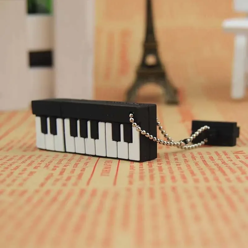 New Cartoon Musical Instrument Pendrive 8GB 16GB 32GB 64GB 128GB USB Flash Drive Violin Piano Guitar Beautiful Gift Memory Stick