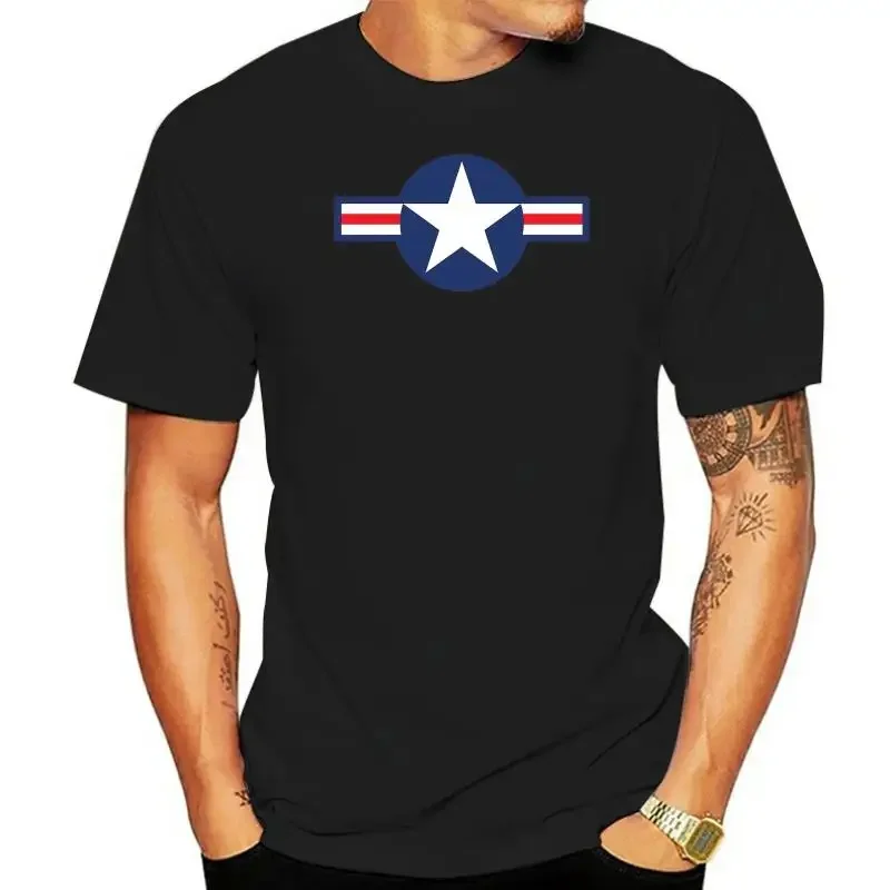 Usaf Us Airforce Star Roundel Distressed Veteran Pullover Black T Shirt M Xxxl