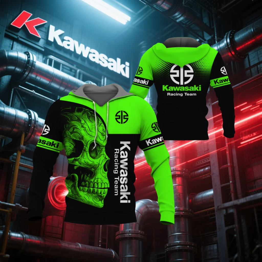 

Kawasaki Hoodie Riding Hoodie Snowmobile Autumn and Winter Sports Hoodie 3d Print Hoodie Summer Hoodie Men's Motorcycle Hoodie