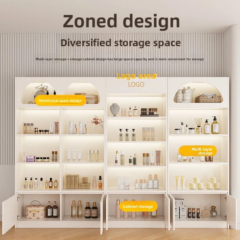 Skin Care Cosmetics Beauty Salon Nail Art Jewelry Storage Multi-layer Metal Multi-functional Display Cabinet for Maternal Baby